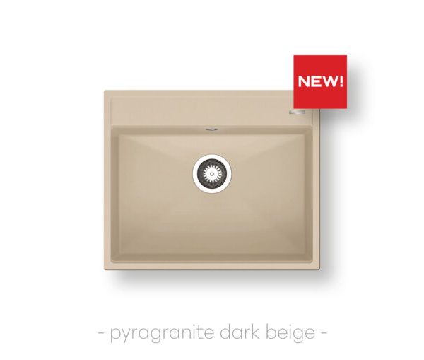 Гранитна мивка ITHAKA (61/51) 1B - dark beige