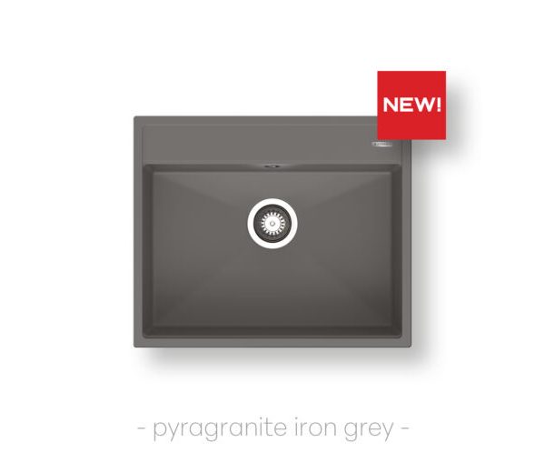 Гранитна мивка ITHAKA (61/51) 1B - iron grey