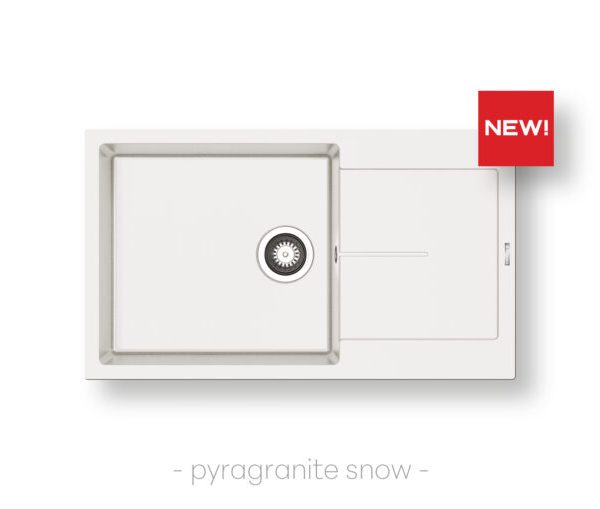 Гранитна мивка ITHAKA(86/50) 1B 1D plus - snow